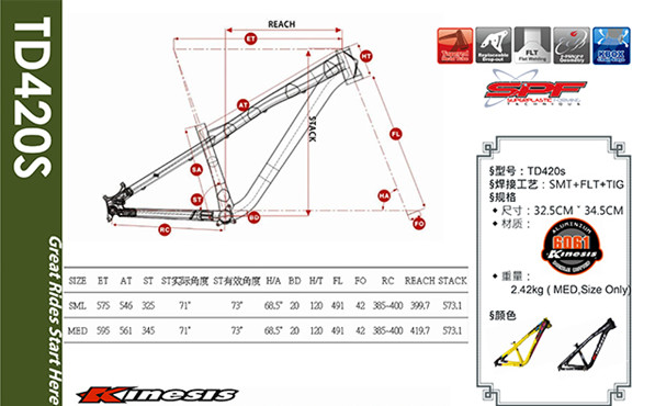 TD420S Dirt Jump/BMXAluminum Bike Frame، DJ/Hardtail Mountain Bike Mtb 26er/27.5er 2
