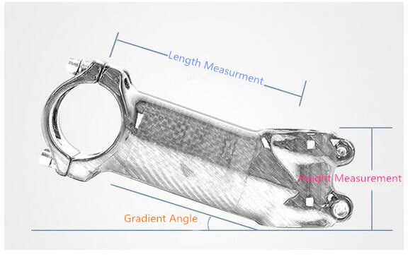 دوچرخه آلیاژ ساقه لوگو سفارشی OEM برای دوچرخه XC +-17 درجه 80/90/100mm طول قطر 31.8mm 10