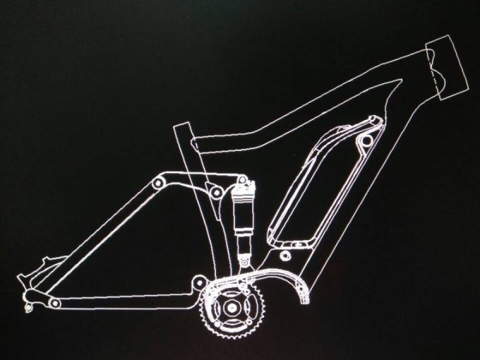 Boost 27.5er فریم دوچرخه برقی با بافنگ 1000 وات آلومینیوم آلیاژ معلق Mtb E-Bike 0