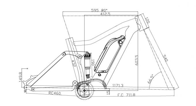 Boost 27.5er فریم دوچرخه برقی با بافنگ 1000 وات آلومینیوم آلیاژ معلق Mtb E-Bike 6